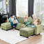 Canapé modulaire rembourré 5 pièces Ilyes-458270853
