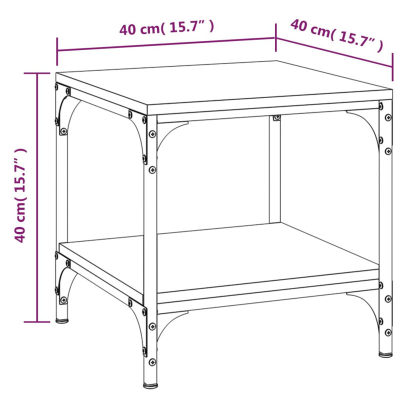Gerlad Frame Side Table Set, Black