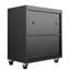 31,5 po H 31,5 po Armoires de rangement en forme de losange de garage verrouillable, petite armoire de rangement en métal avec tablette réglable et tiroir à pleine extension, armoire de garage à roulettes robuste, gris anthracite-1859723317
