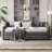 Twin Size Upholstered Daybed With Trundle And USB Charging Design, Sturdy Wood Slat Support, Wood Bed Frame For Bedroom/Guestroom/Dorm,Plush Velvet Fabric,Gray
