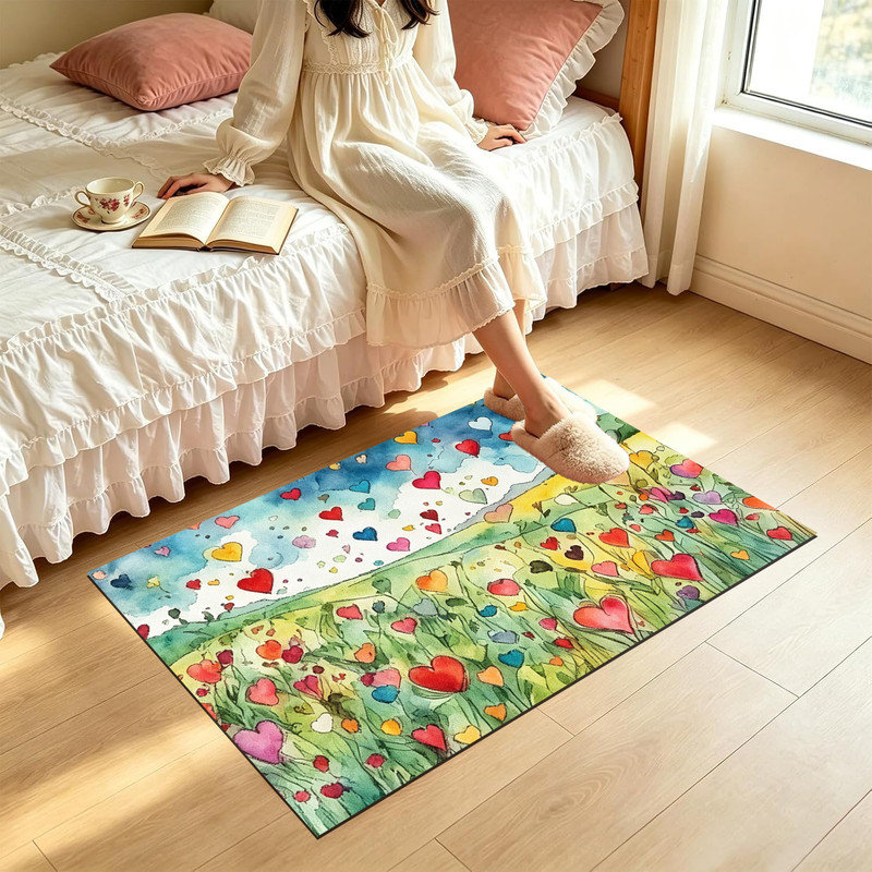  Tapis d'entrée antidérapant pour l'intérieur et l'extérieur, 24 po x 36 po, arbre en forme d'aquarelle, 24 po x 36 po