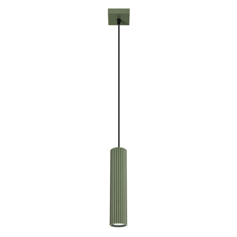 Bonina 1 - Light Brushed Nickel Pendant, Green