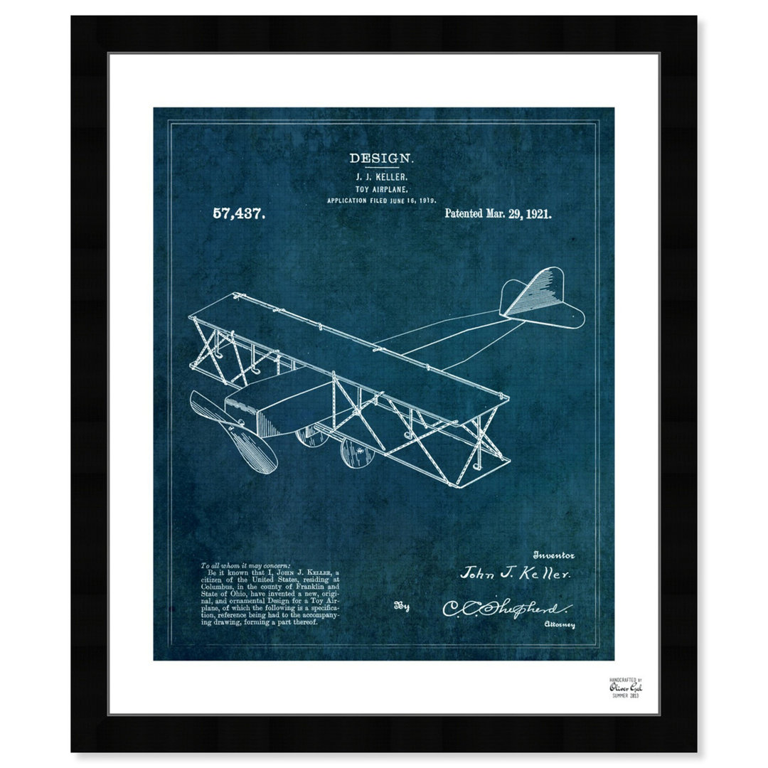 " Toy Airplane 1921 " Oliver Gal Prints 