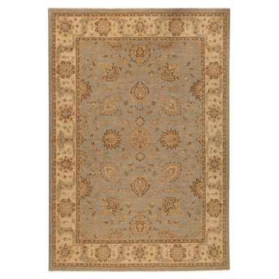Tapis rectangulaire en laine noué à la main