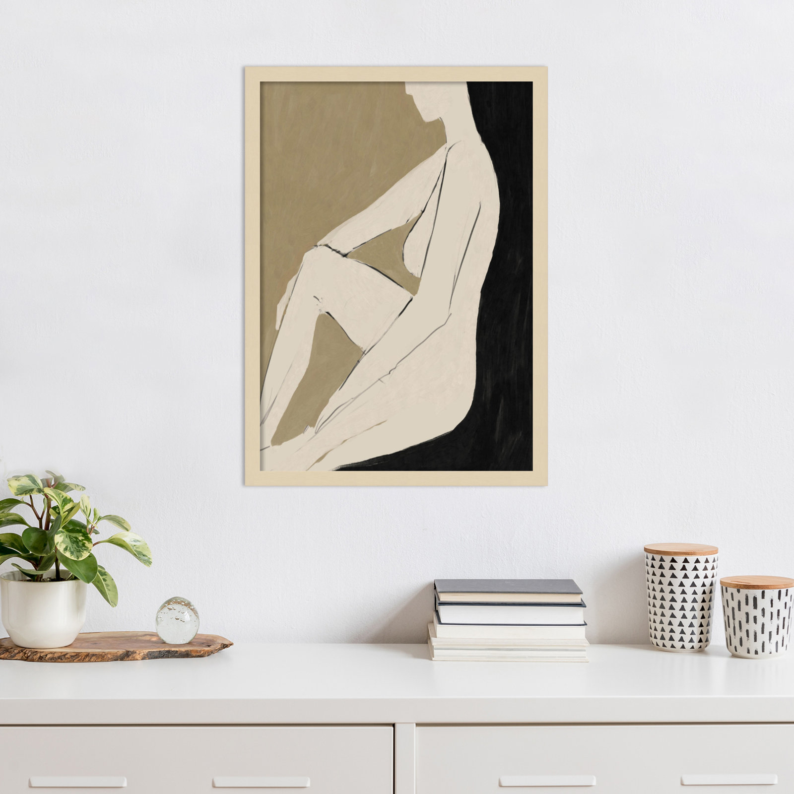 Chamois Chill by Dan Hobday - Single Picture Frame Print, 25" H x 18" W, Brown Framed