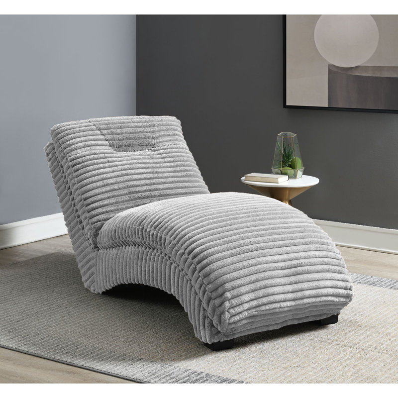 Chaise longue Ebern Designs Kumail, Gris