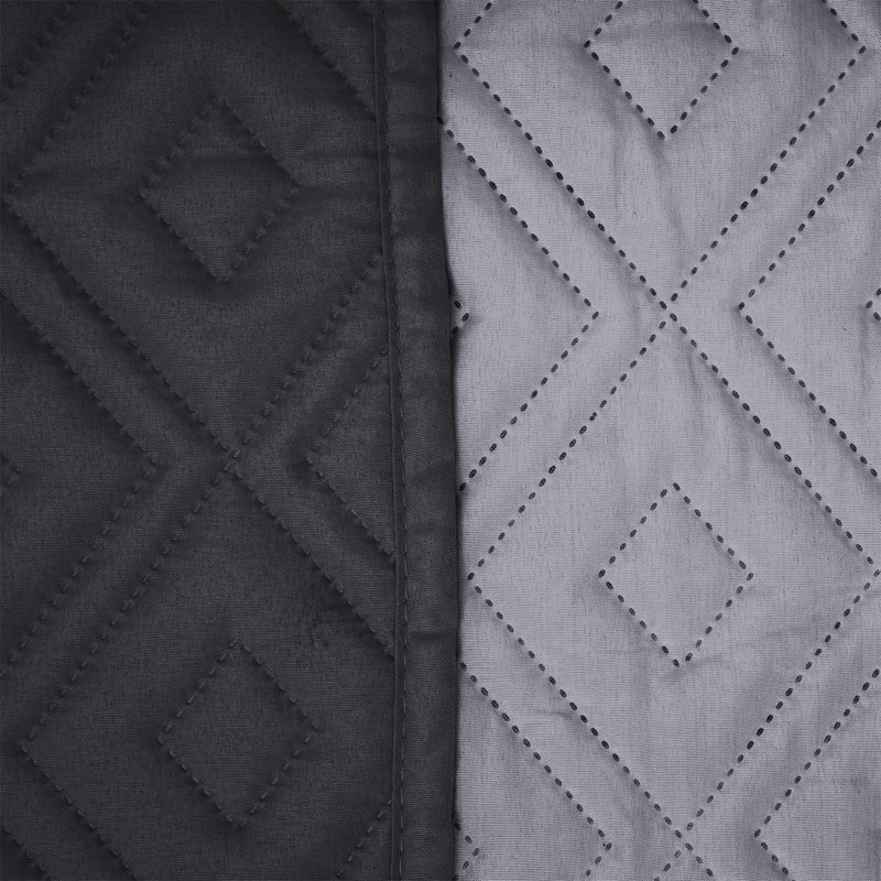 Box Cushion Sofa Slipcover, Black, 179cm H x 224cm W