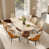 Pink Top/Brown Base/Orange Chairs