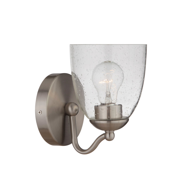 Appliquee à bras 1 lumière à intensité réglable Worley, Nickel poli brossé