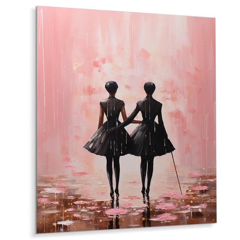 «Pink Ballet Dance III» - art mural en métal Ballet, H 20 po x l 12 po x P 1 po