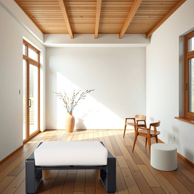 2 repose-pieds bruns et beiges - mélange de style moderne et confortable