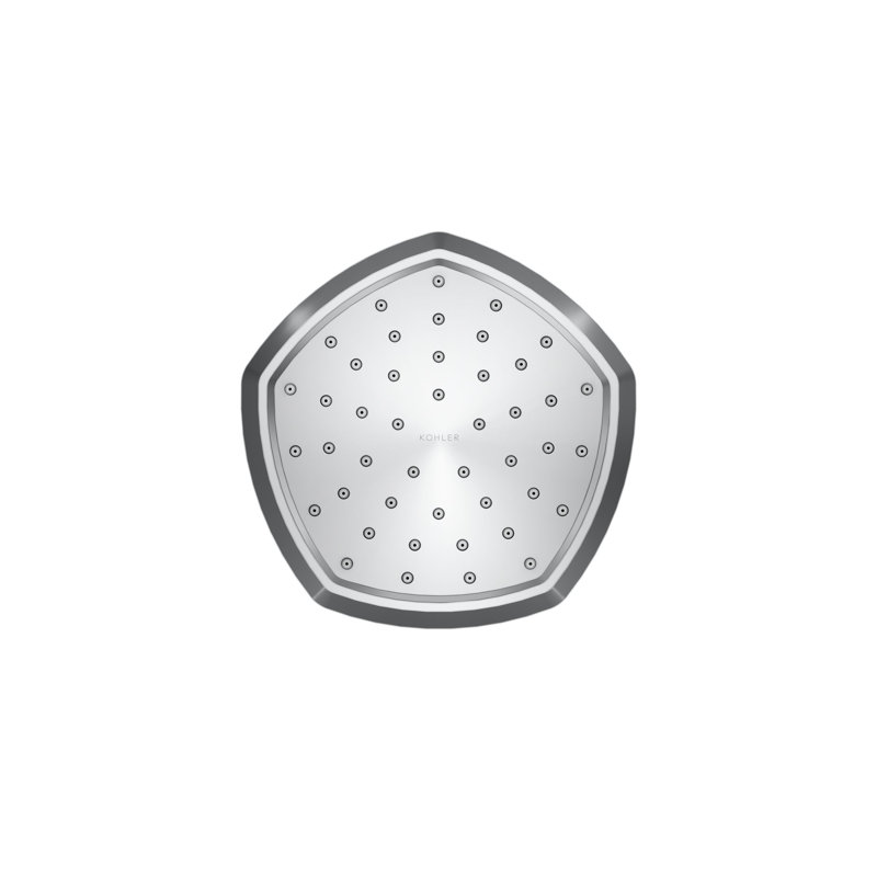 Occasion Full/Standard Fixed Shower Head, Vibrant Brushed Moderne Brass, 1.75 GPM