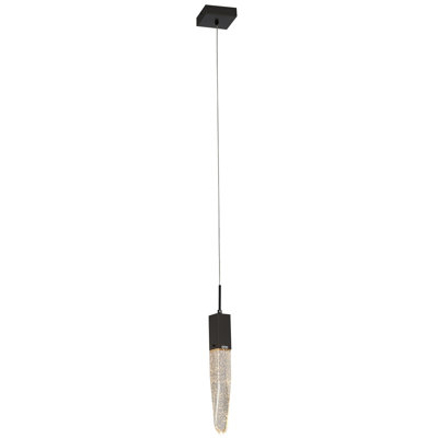 Elsmere 1 - Light Crystal Pendant With Black Frame