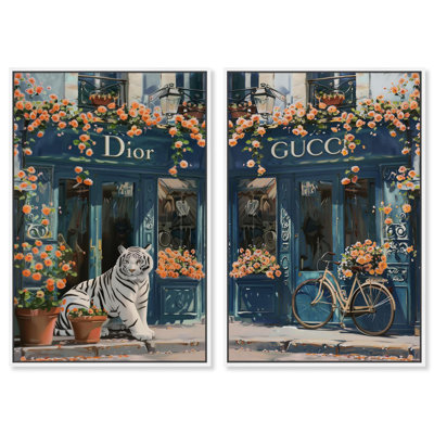 Beautiful Storefront Set Animals Canvas Print by Art Remedy
