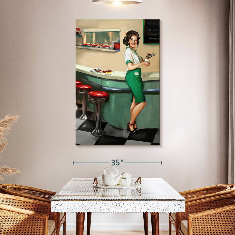 Leisha Diner Waitress, 51" H x 34" W