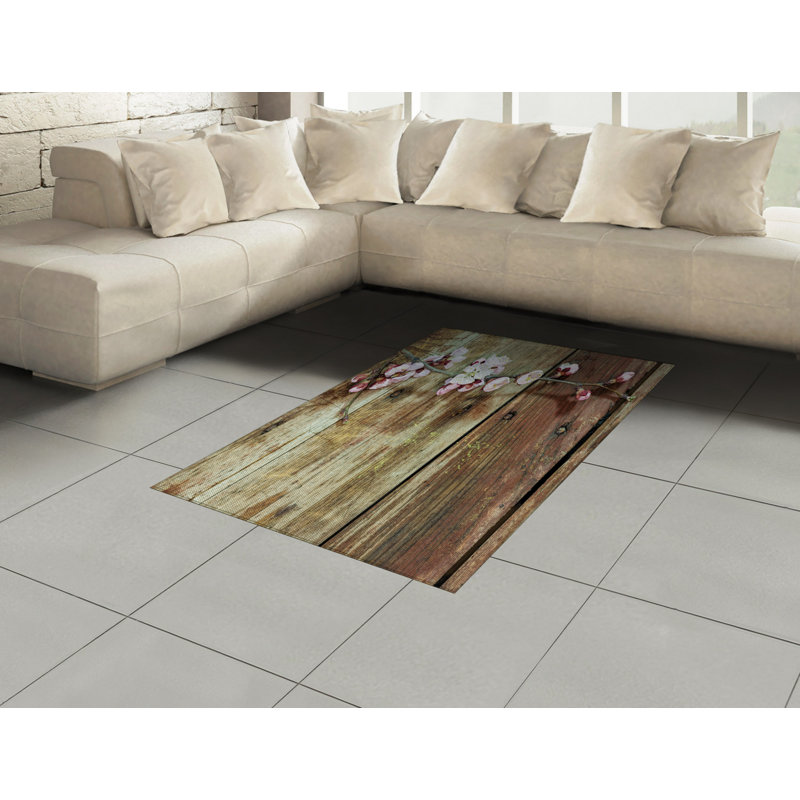 Brown Area Rug, Rectangle 4' x 5'8"