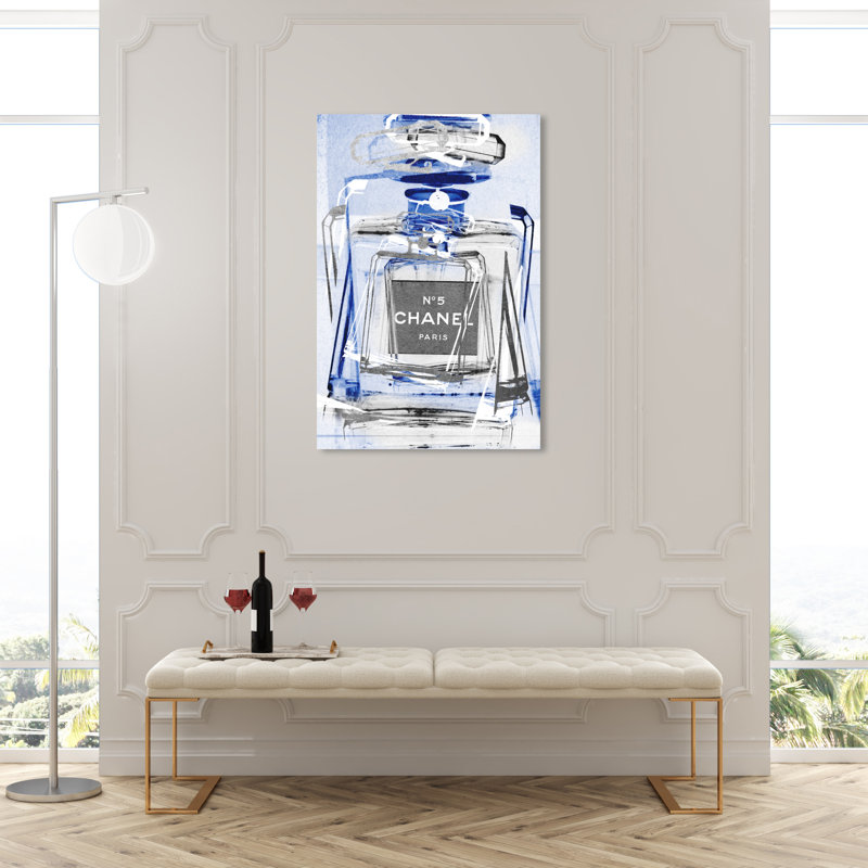 Infini saphir argent - art textuel sur toile, H 45 po x l 30 po, Toile tendue, Sans cadre