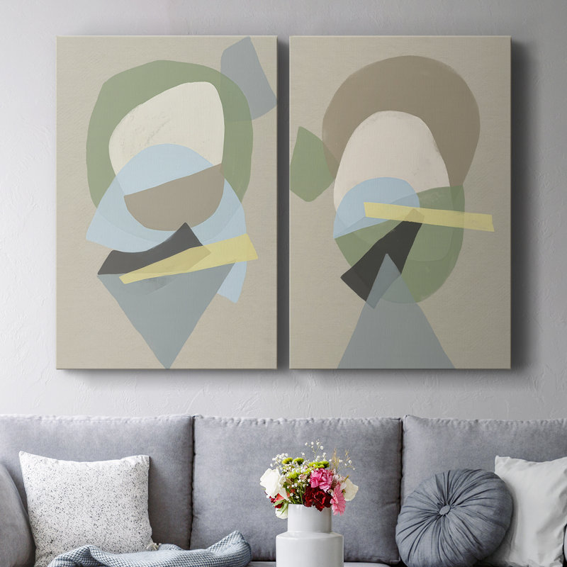 Mod Shape Stack I-Premium Gallery Wrapped Canvas -Ready to Hang, 12" H x 16" W