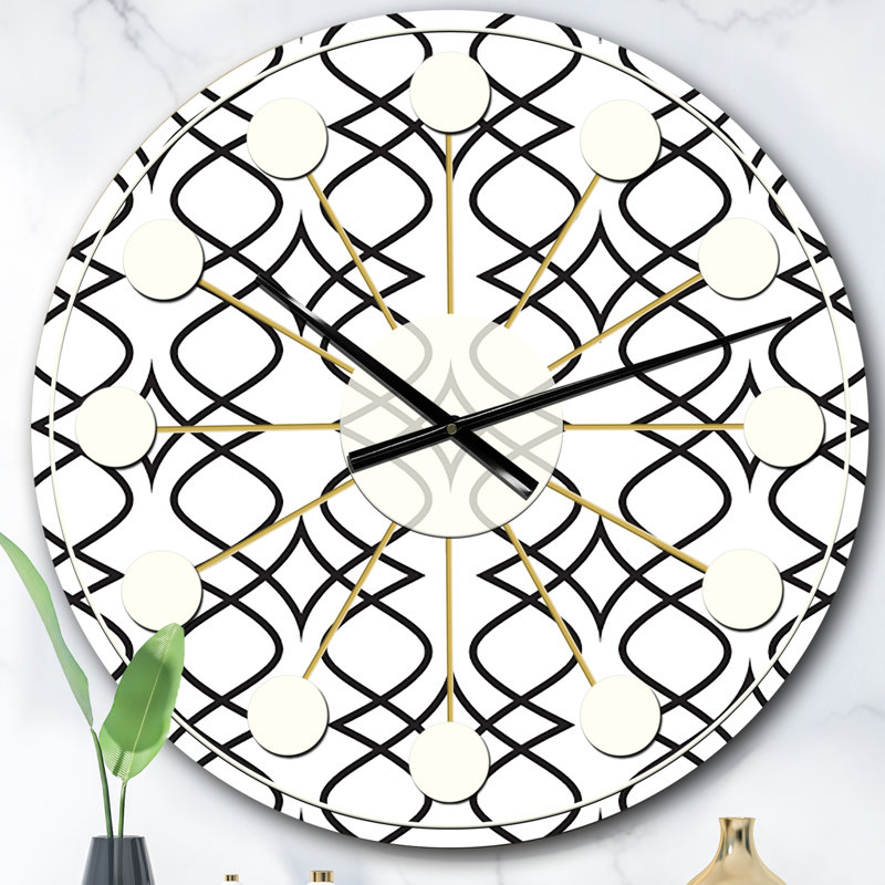Horloge murale rétro Mid-Century, Surdimensionné