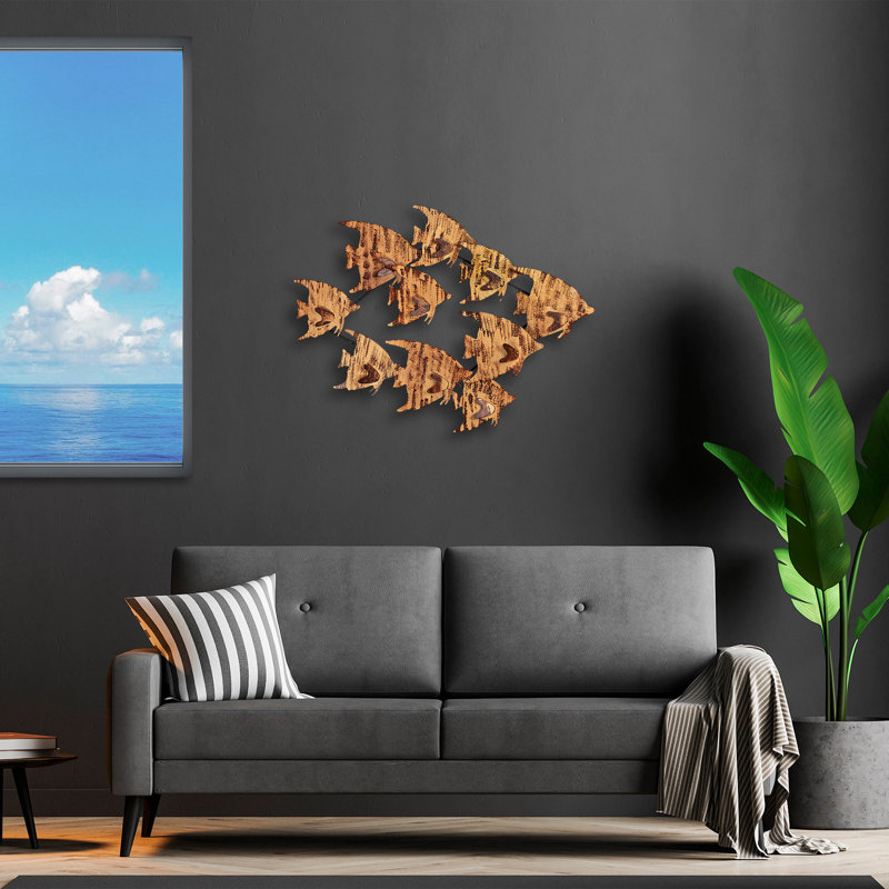 Handmade Decorative Metal Wall Accessory, 12.6 x 35.4 inches | 100% Metal, Thickness: 0.06 inches | Unique Hand-Painted Design, Weight: 3.4 lbs | Perfect for Living Room, Bedroom & Gallery Walls, Stylish & Durable