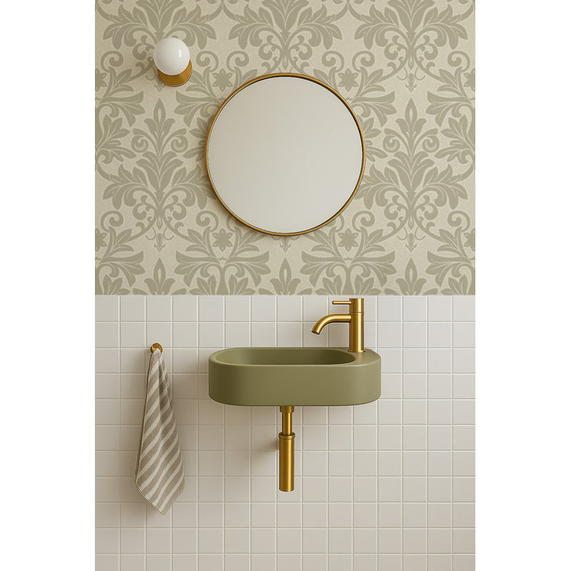 Rococo Relief - Champagne Wallpaper