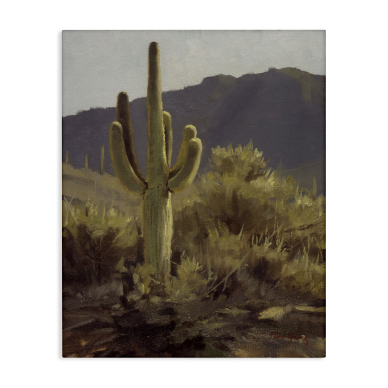 Bold Cactus Mountain Overlook Canvas, design by Paco Young, 30" H x 24" W
