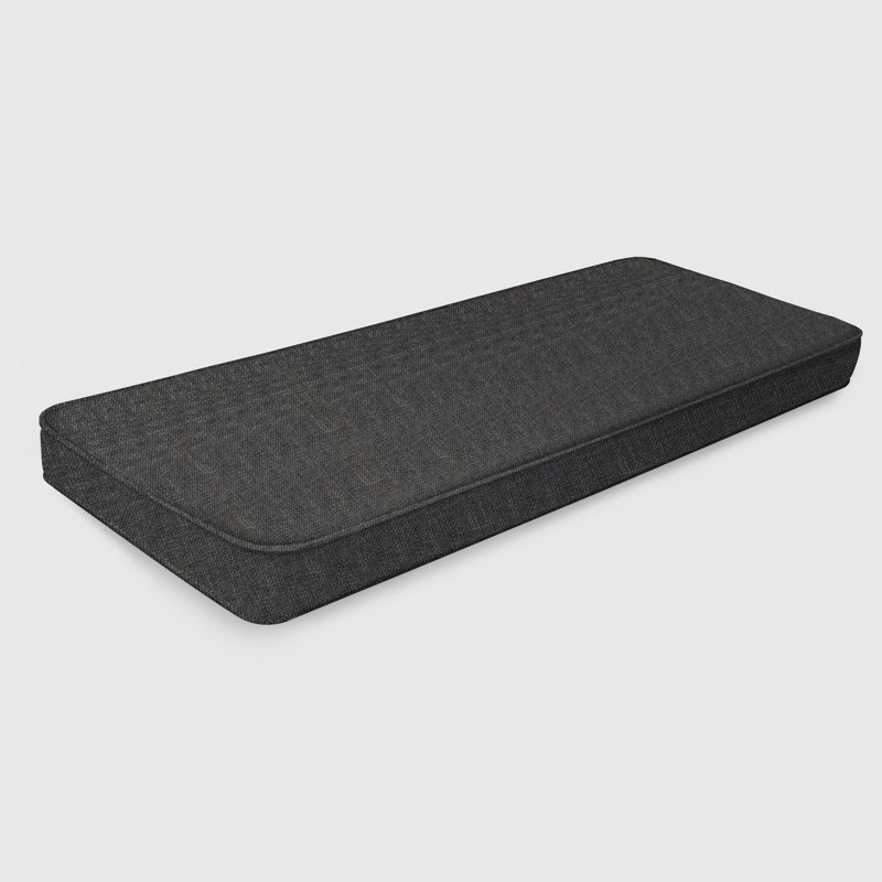 Coussin de banc de baie de 4 po Premium, Gris foncé, L 20 po x P 14 po