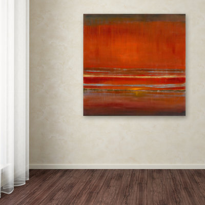 'Red Horizon' Print on Wrapped Canvas