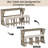 4-Piece Farmhouse Counter Height Dining Set with Upholstered Stools for Small Spaces-871972736