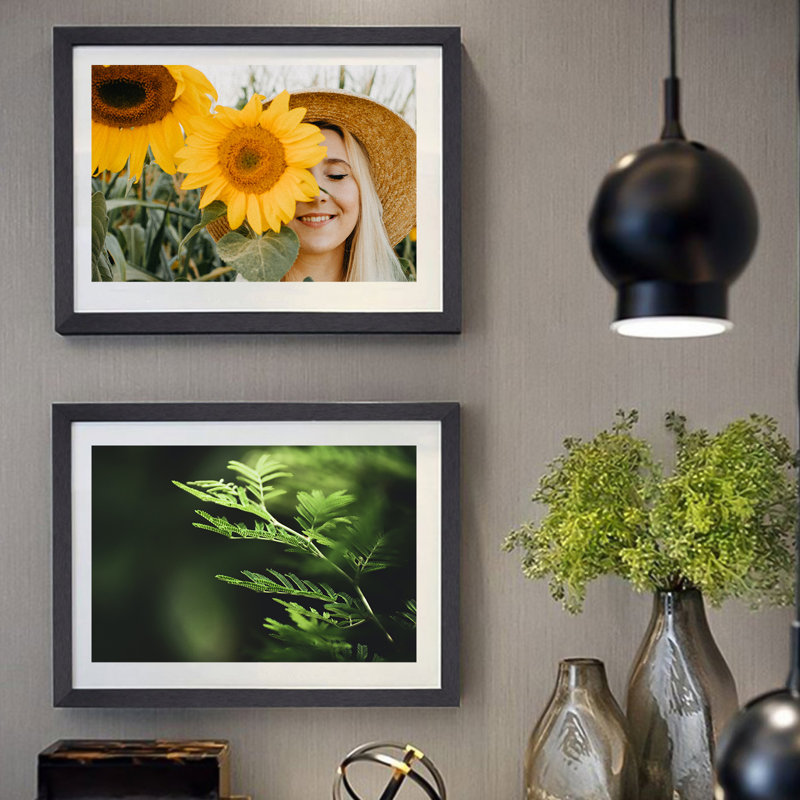 Cadre photo simple en bois, Noir, 10 po x 8 po
