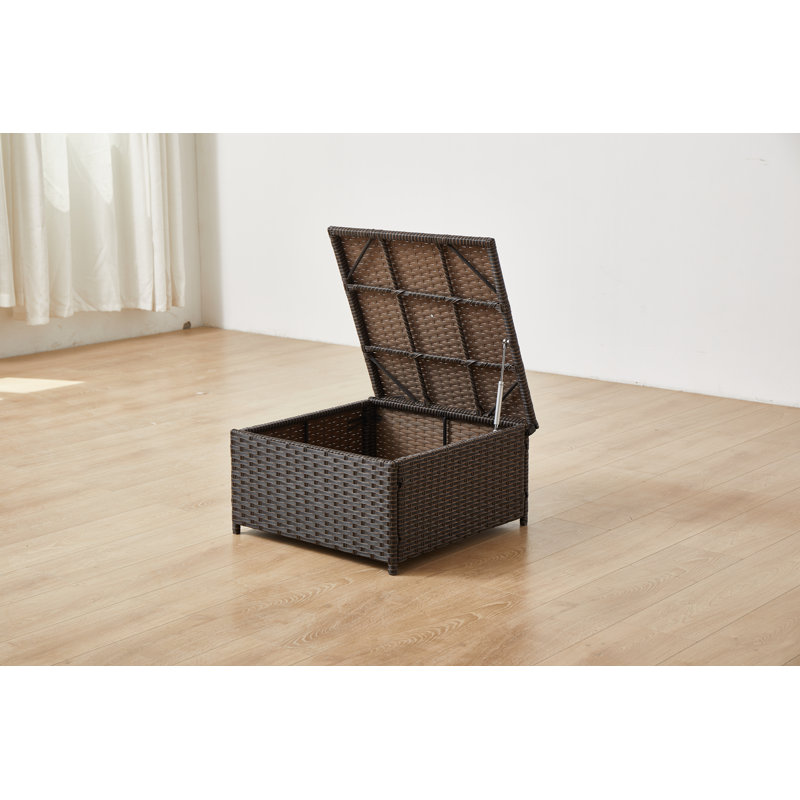 5 - Person Patio Conversation Set with Cushions, Gray, Brown