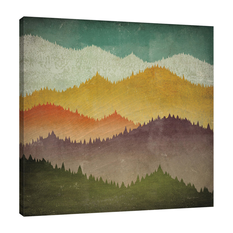 «Mountain View» par Ryan Fowler - reproduction d'art sur toile tendue, H 12 po x l 12 po x P 1,5 po