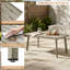 Table basse d'extérieur en aluminium gris avec plateau à lattes Grey Oak-1075466548