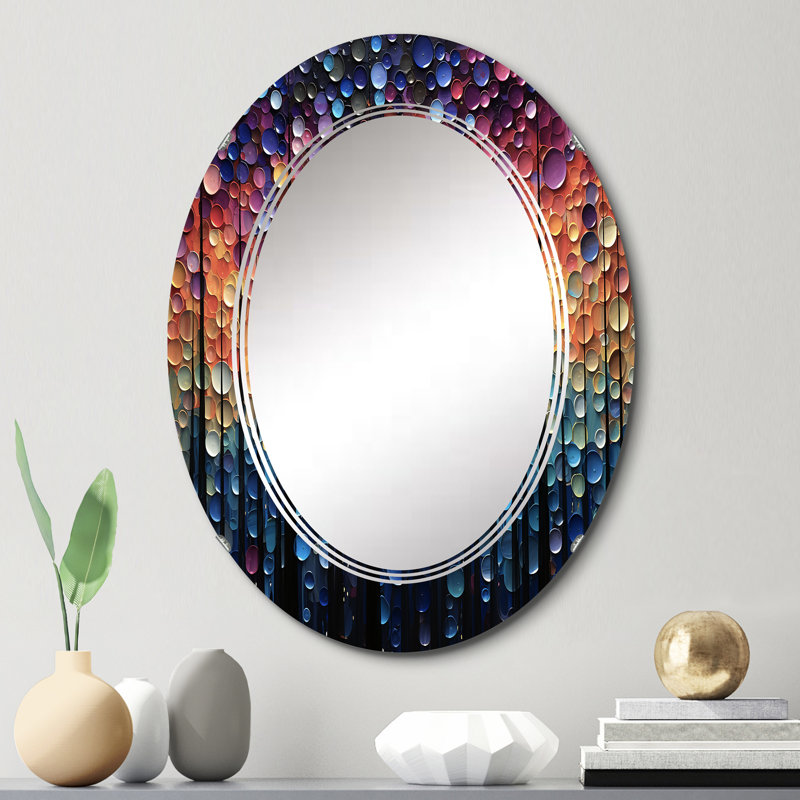 Rochela - Miroir mural moderne ovale, 30 po x 20 po