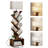 6 Tier Tree Bookshelf With Light, Small Bookcase Tower For Books