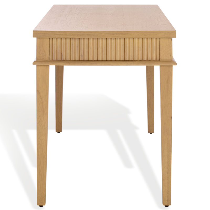Shelbie 1 Drawer Reeded Desk, Oak