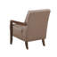 Fauteuil Lenie, cuir capitonné, bois de noyer-113497066