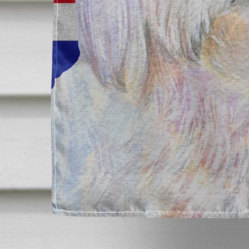 40 x 28 po en polyester britannique 2 faces english union jack drapeau maison, Bichon maltais 2