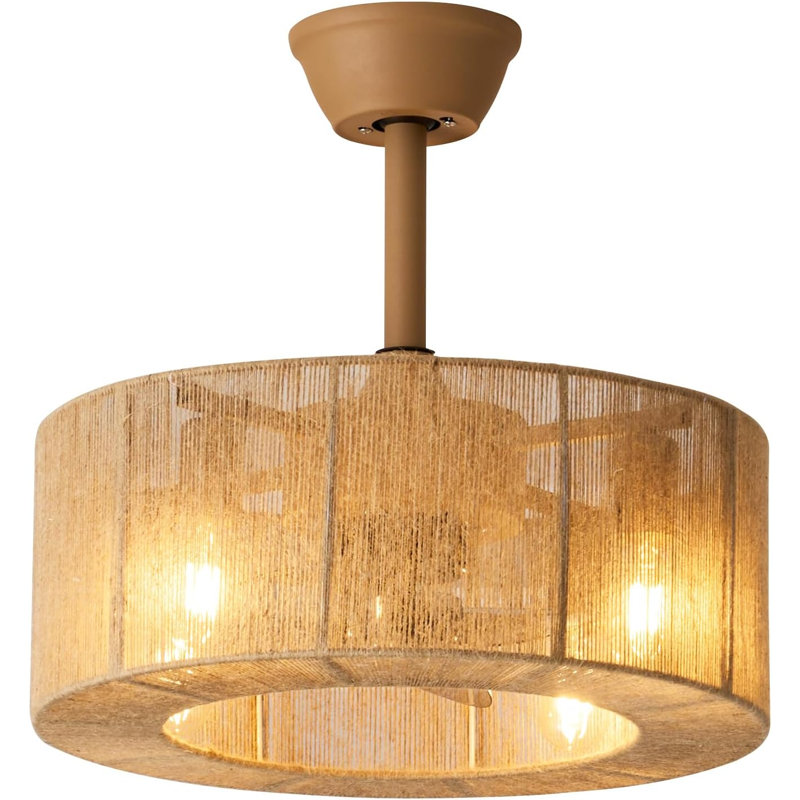 Cage Style Ceiling Fan With Light