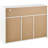 High Gloss White Sideboard Display Cabinet With LED Lights, 3-Door Wood Buffet Cupboard Storage Unit With Remote Control