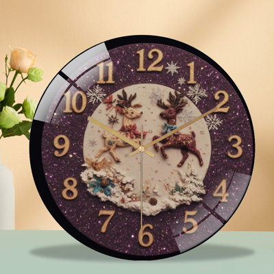 Horloge murale en verre 12 po