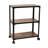 Mind Reader Multipurpose Rolling Cart with 3 Tiers, Mobile Office Storage Organizer, Metal, MDF, Brown