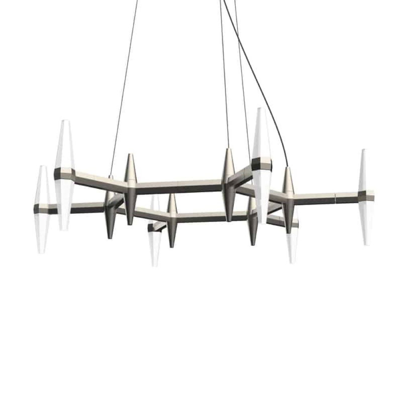 Prism 32" Single-Tier Chandelier - Satin Nickel