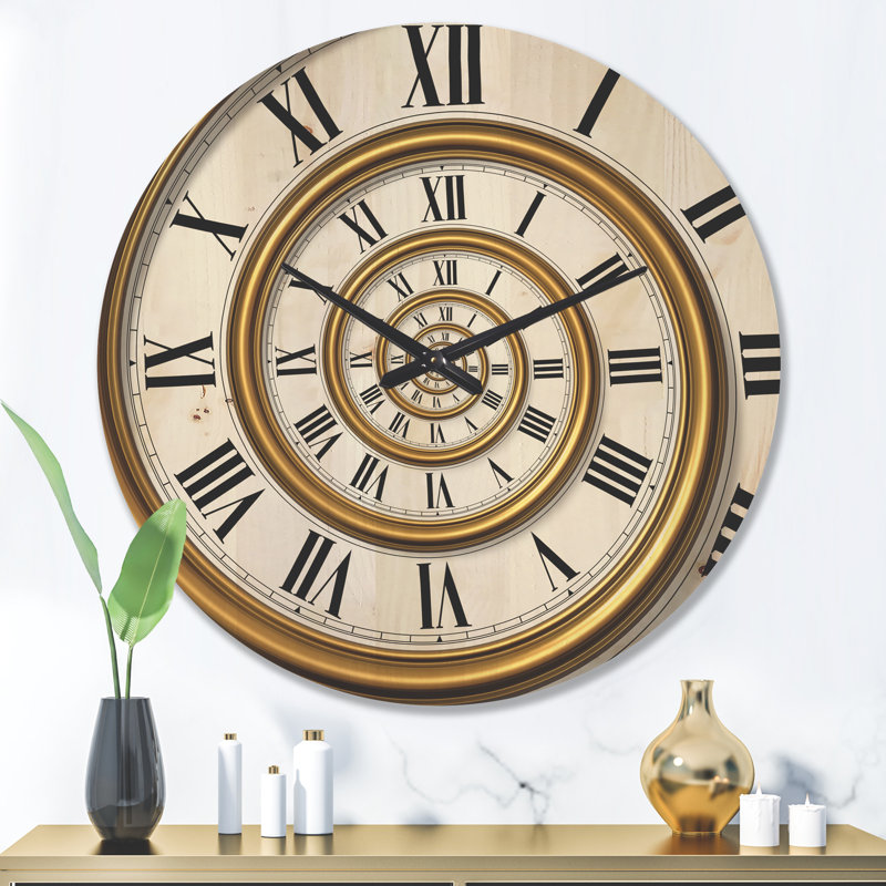 Horloge murale en bois, Surdimensionné