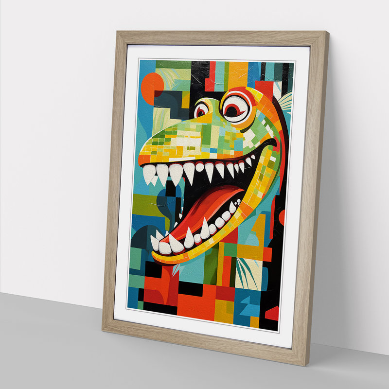 Crocodile Constructivism - Framed Print