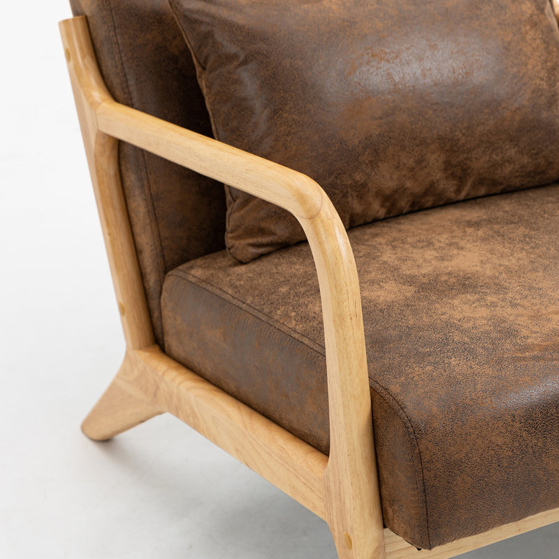 Fauteuil d'appoint 22,8 po Mid Century, Brown