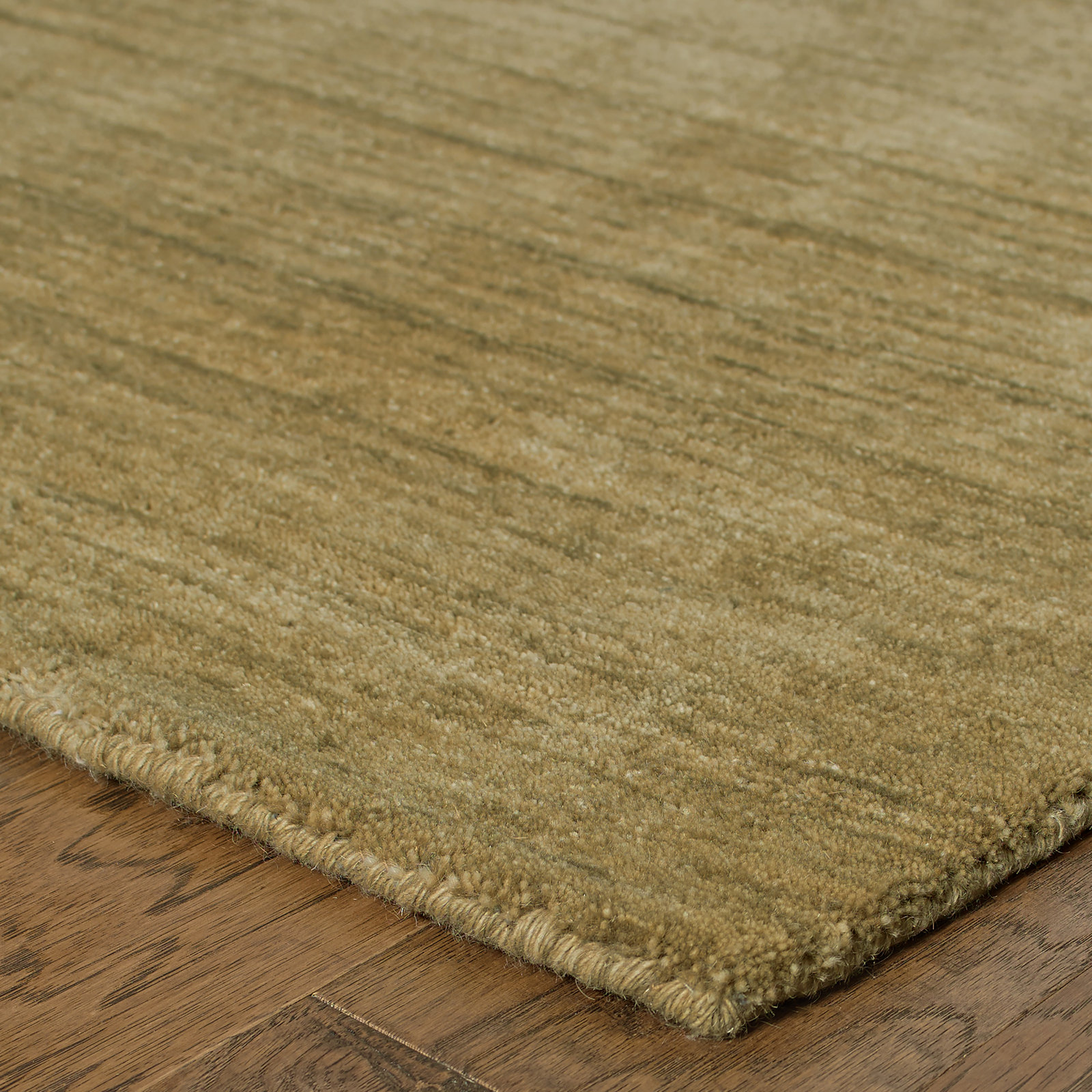 Nala Gold Hand-Tufted Wool Rug, Runner 2'6" x 8'