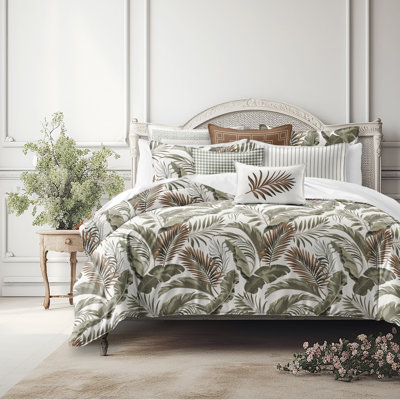 Frondosa  Copper Cotton Duvet Cover Set  8 Piece