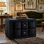Table de chevet en tissu de style contemporain noir-1544574618