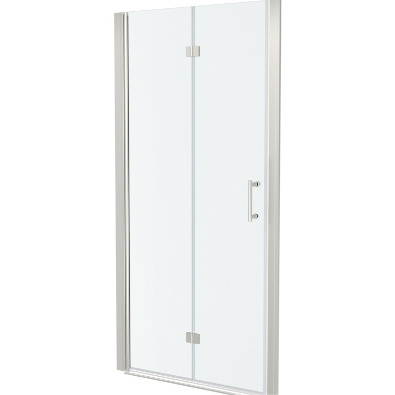 32"w X 72"h Shower Door With Tempered Glass, Brushed Nickel - Space Design Concept, Easy Installation Procedure, Stylish Bathroom Appearance Idea, Assembly, Look